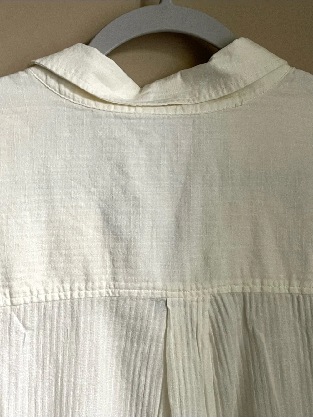 NWT J. Crew ivory shortsleeve buttonfront coverup beach vacation resort sz XL